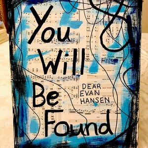 Beautiful Music Quote Decoupage Canvas Art